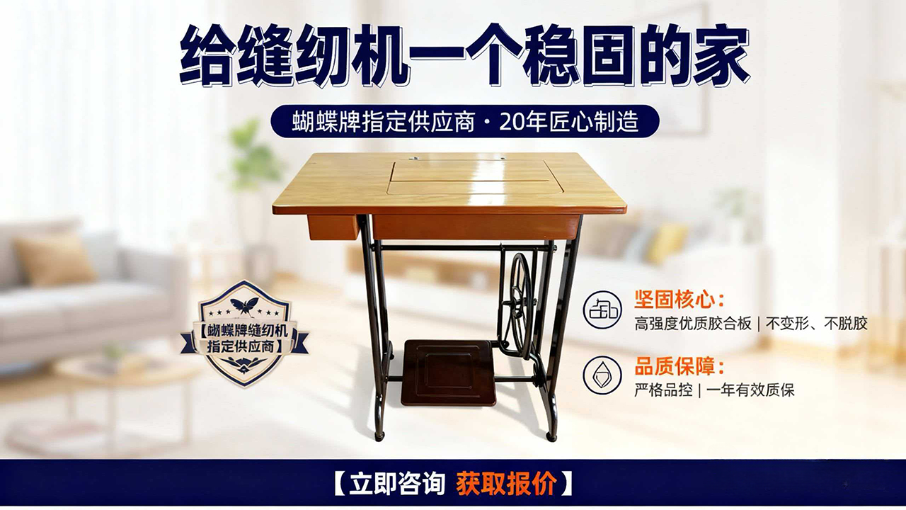 专业家用缝纫机台板 – 蝴蝶牌缝纫机指定供应商，20年匠心制造